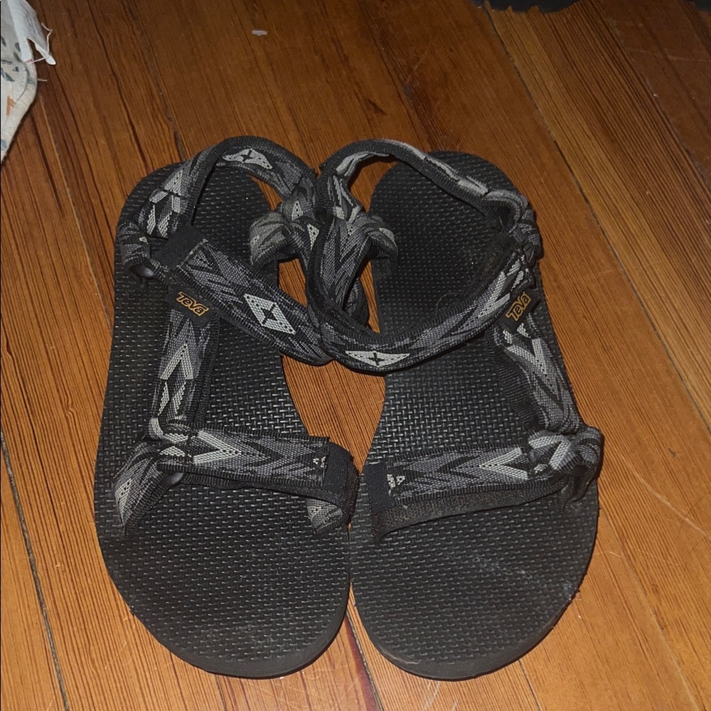 Teva Women's Black and Gray Sandals